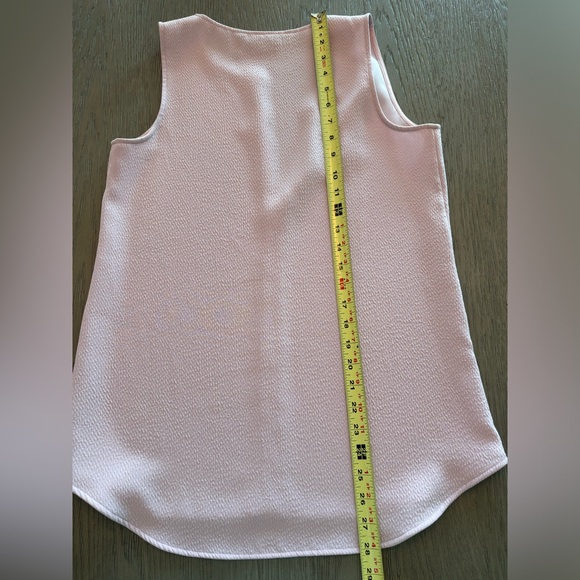 THEORY Antazie Top SMALL Lavender Sleeveless Textured V Neck blouse $185 Shell - Picture 4 of 15